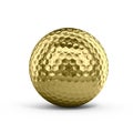 Golden golf ball Royalty Free Stock Photo