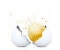 Golden golf ball Royalty Free Stock Photo