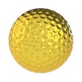 Golden Golf Ball Royalty Free Stock Photo