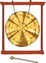 Golden Gong Hanging in a Frame