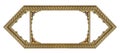 Golden gothic frame for paintings, mirrors or photo isolated on white background. Design element with clipping path