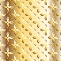 Golden gradient flower pattern metal background