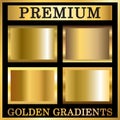 Golden gradients set Royalty Free Stock Photo