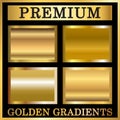 Golden gradients set Royalty Free Stock Photo