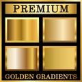 Golden gradients set Royalty Free Stock Photo