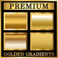 Golden gradients set Royalty Free Stock Photo