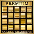 Golden gradients set Royalty Free Stock Photo