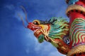 Golden gragon in chinese temple Royalty Free Stock Photo