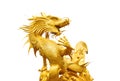 Golden gragon statue