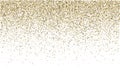 Golden grainy gradient texture. Retro halftone stippled background. Party gltter backdrop.