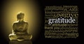 Golden Gratitude Meditating Buddha Banner Royalty Free Stock Photo