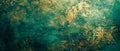 The golden green abstract texture of a painted putty wall with an uneven surface. Painted plastered concrete wall. Background Royalty Free Stock Photo