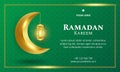 Golden and Green Ramadan Kareem Banner