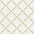 Golden grid geometric seamless pattern in oriental style. Luxury vector texture Royalty Free Stock Photo