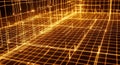 Golden grid network abstract digital background Royalty Free Stock Photo