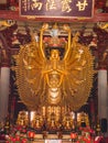 Golden 1000 hand Guanyin Goddess of Mercy statue in The Hall of Mahavira in kaiyuan temple