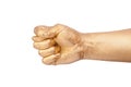 Golden hand show a sign fico Royalty Free Stock Photo