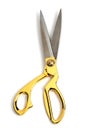 Golden handled scissors