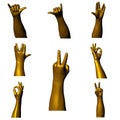 Golden hands 04 Royalty Free Stock Photo