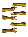 Golden hands 06 Royalty Free Stock Photo