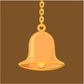 Golden hanging bell Royalty Free Stock Photo