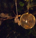 Golden Hanging Christmas Ornament