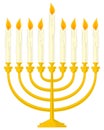 Golden Hanukkah Menorah Royalty Free Stock Photo