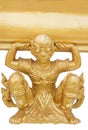 Golden Hanuman statue.