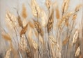 Golden Harvest: A Monochromatic Closeup of Flour, Flying Breads