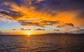 Golden Hawaiian Sunset Royalty Free Stock Photo