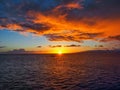 Golden Hawaiian Sunset Royalty Free Stock Photo
