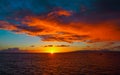 Golden Hawaiian Sunset Royalty Free Stock Photo