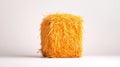 Golden haystack isolated against a clean white background Royalty Free Stock Photo