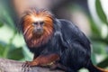 Golden-headed lion tamarin (Leontopithecus chrysomelas) Royalty Free Stock Photo