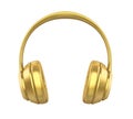 Golden Headphones Isolated