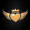 Golden Heart Royalty Free Stock Photo