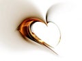 Golden heart Royalty Free Stock Photo