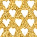 Golden Heart Glitter Background