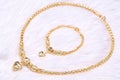 Golden heart pendant , Neck lace, Golden bracelet