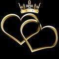 golden heart ring emblem tattoo sticker3 Royalty Free Stock Photo
