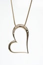 Golden heart shaped necklace