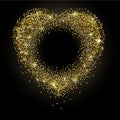 Golden heart Vector illustration Royalty Free Stock Photo