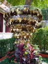 Golden hearts for the fulfillment of desires temple Wat Saket. Royalty Free Stock Photo