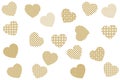 Golden hearts love and romance illustration Royalty Free Stock Photo