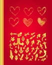 Golden hearts set