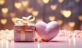 golden hearts shaped in boxes are shown