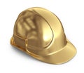 Golden helmet. 3D Icon on white