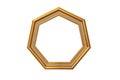 Golden heptagon picture frame