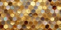 Golden Hexagon Pattern Stunning Geometric Background Royalty Free Stock Photo