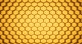 Golden Hexagonal Grid Pattern Background Royalty Free Stock Photo